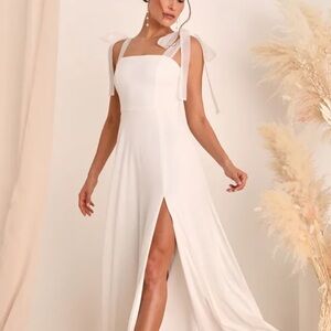 Lulu's Elegant White Dress